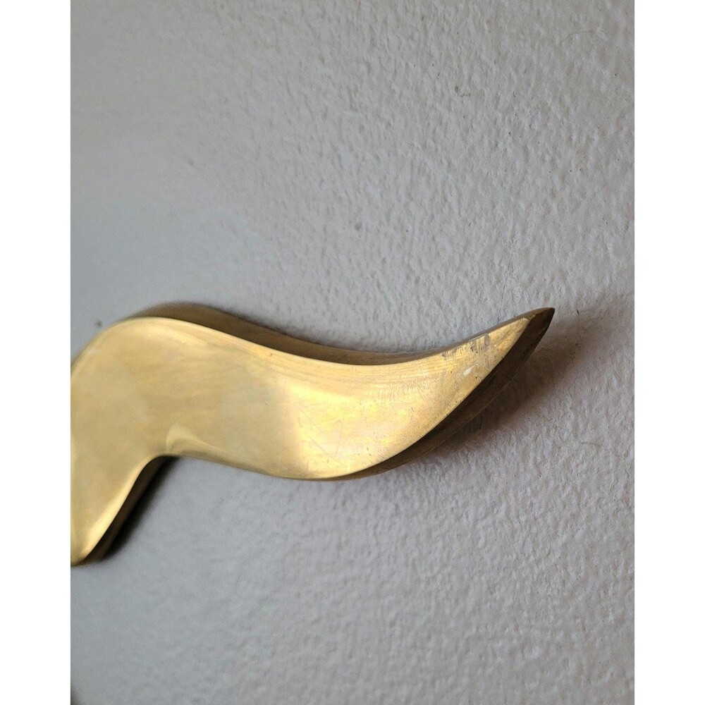 Vintage Brass Flying Seagull Gallery Wall Art Hanging 1970s - Picture 7 of 11